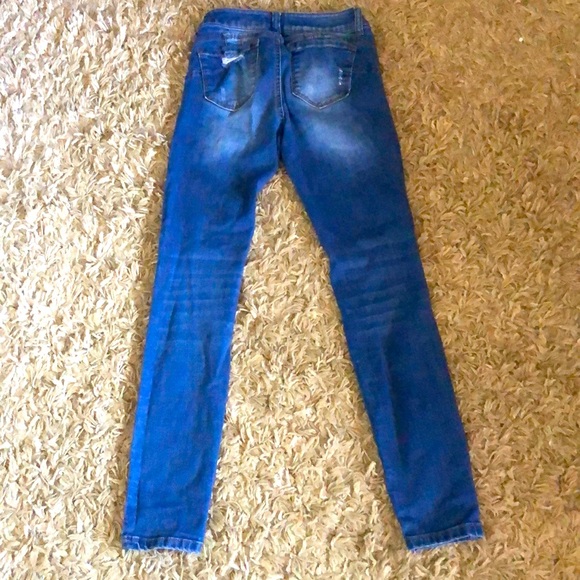 Blue ripped skinny jeans - Picture 2 of 2